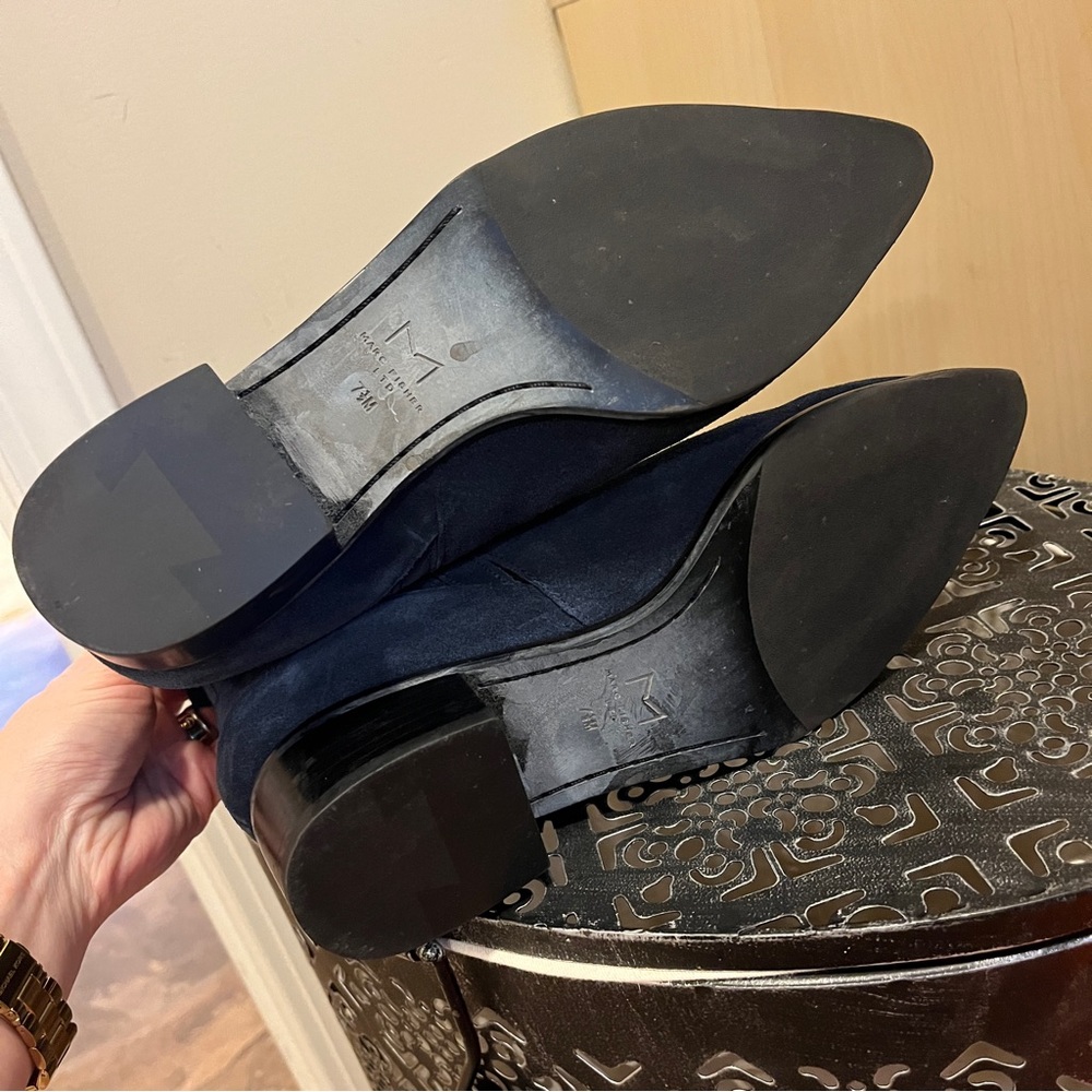 MARC FISHER Blue Suede Boots - Picture 3 of 5